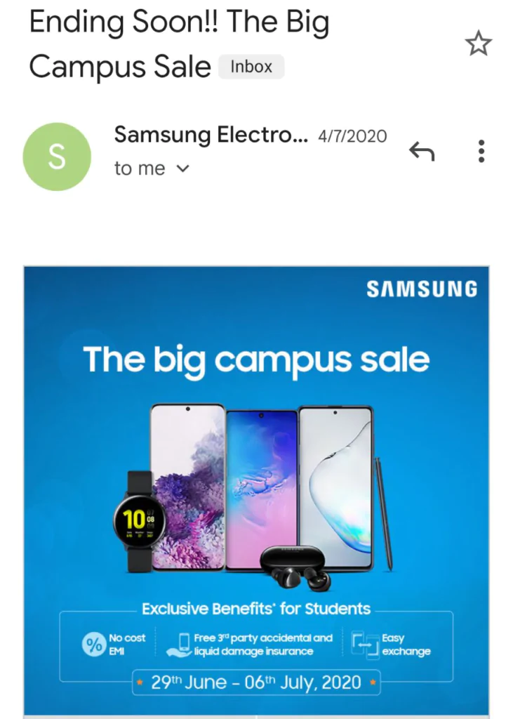 Samsung Big Campus Sale